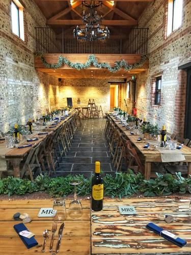 The Gathering Barn - ready for the wedding breakfast